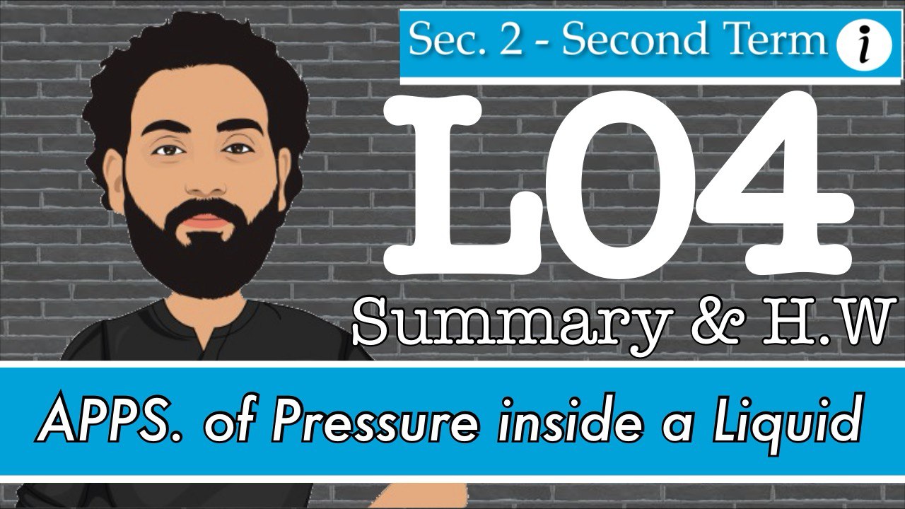 S2-T2-L04 Application of pressure inside on a liquid (SUMMARY & H.W)